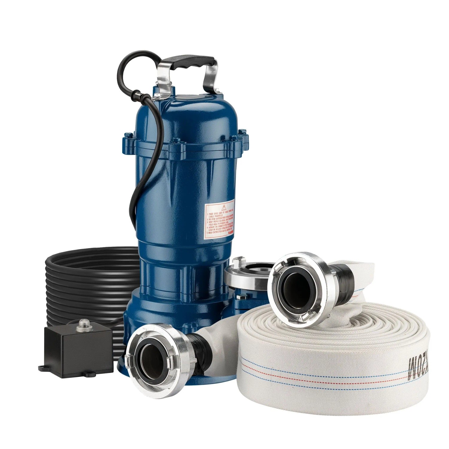 Wiltec Schmutzwasserpumpe 30000 L/H 1100 W Mit 20 M Schlauch Baupumpe Tauchpumpe