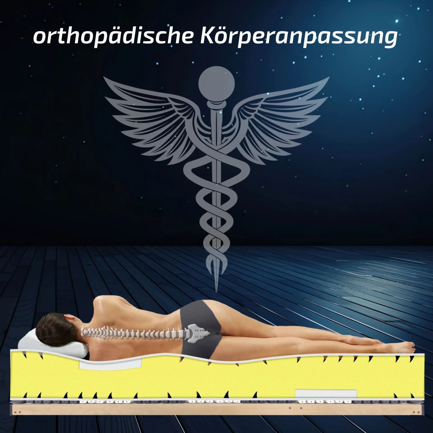 Matratzen Perfekt Kaltschaummatratze TerraMed Visco 200 x 200 cm Härtegrad H2 9 Zonen Visco-Schulterkomfortzone 22 cm Höhe_6