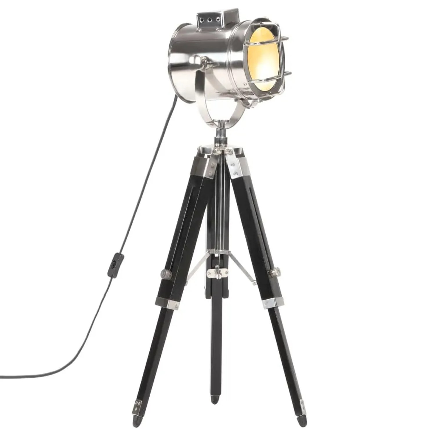vidaXL Stativlampe Schwarz Mango Massivholz 69 cm 286108