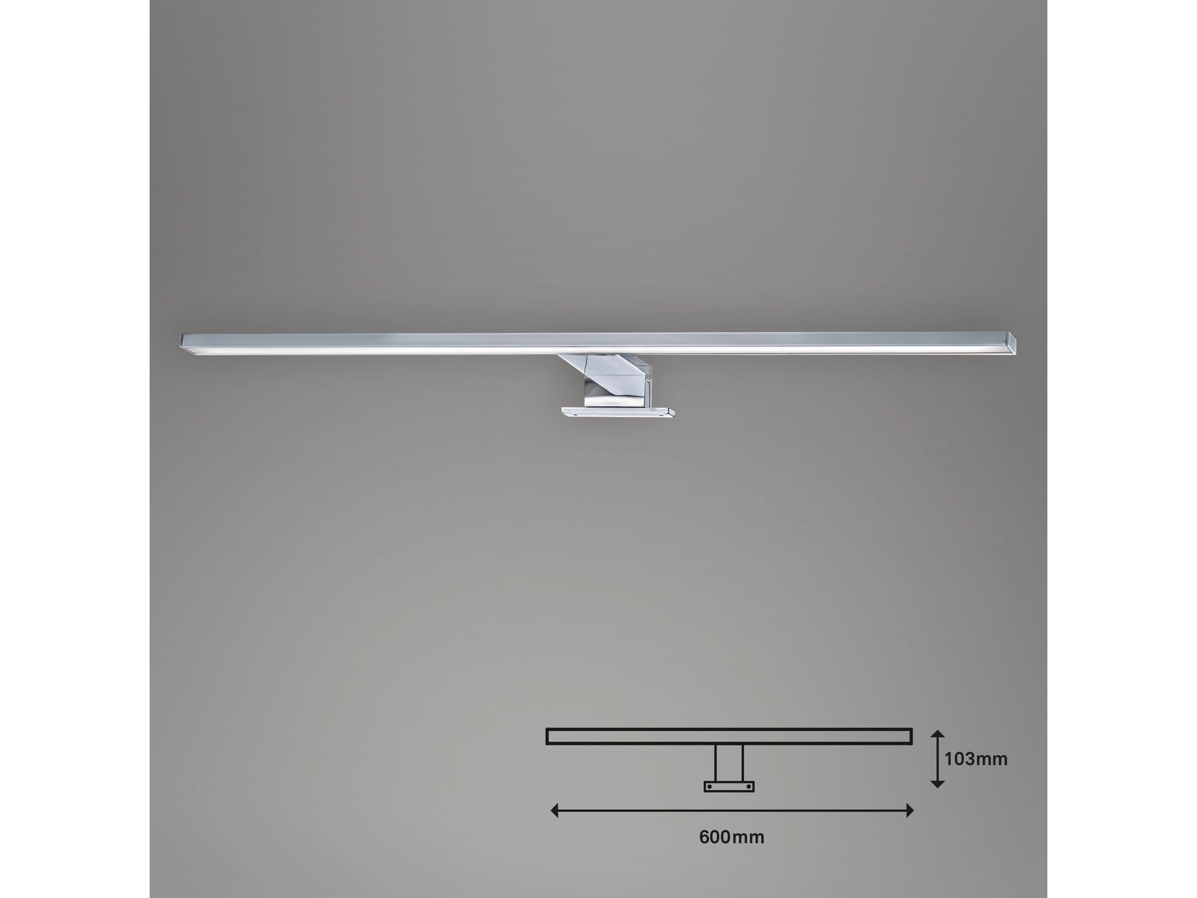 Produktbild von BRILONER – Wandleuchte Innen, Wandlampe Innen, Badezimmerlampe, Spritzwassergeschützte Wandleuchte Für Das Bad, Lampe Badezimmer, Spiegellampe, Spiegelleuchte, 1x E27, Chromfarbig