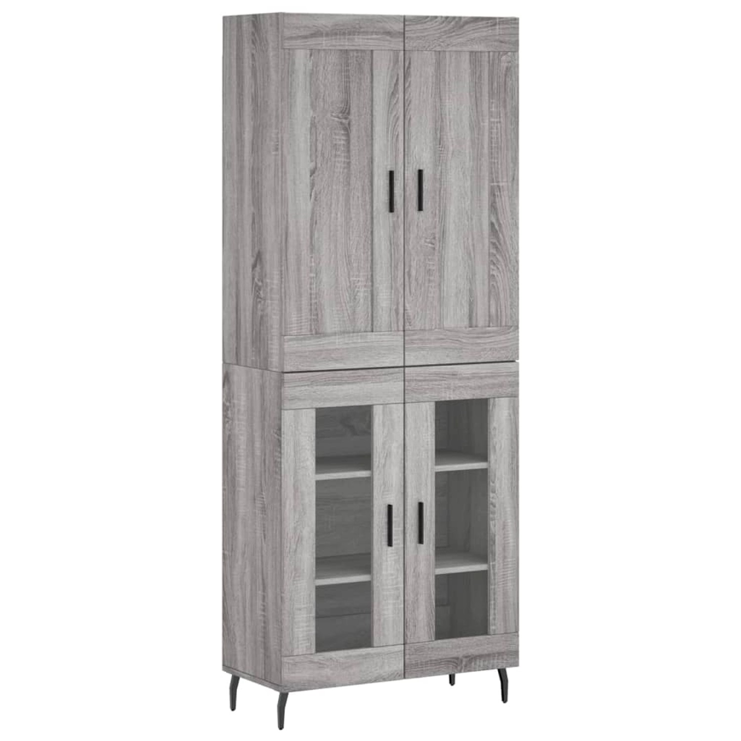 vidaXL Highboard Grau Sonoma 69,5x34x180 cm Holzwerkstoff 3199639 günstig online kaufen