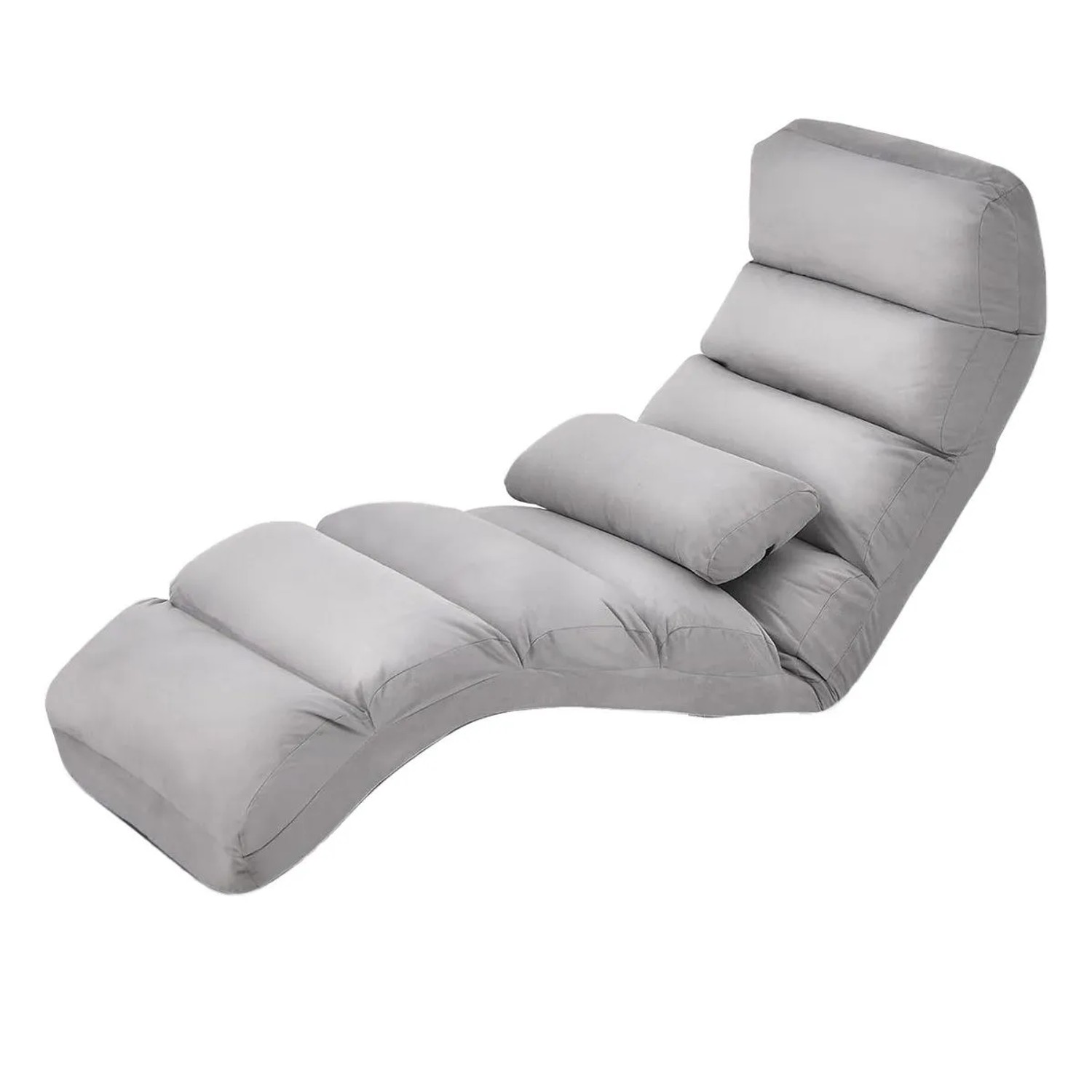 Costway Relaxliege Klappbar mit Schlaffunktion Bodensofa Grau günstig online kaufen