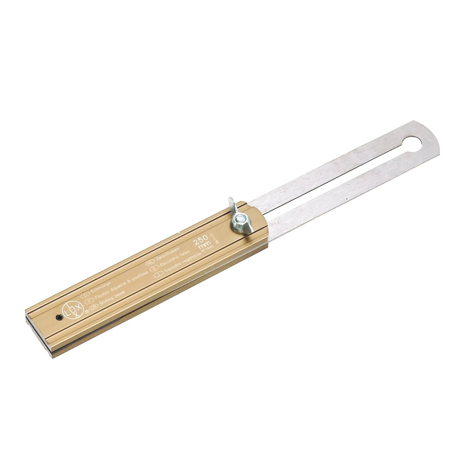LUX Schmiege 250 mm Comfort, verstellbarer Winkelmesser zum Abnehmen und Übertragen von Winkeln.