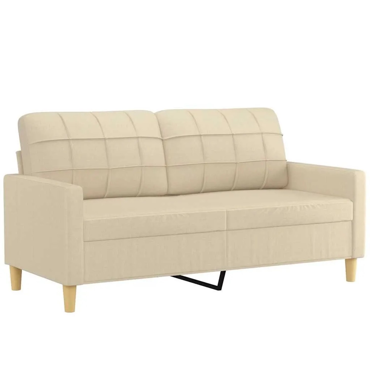 vidaXL 2-Sitzer-Sofa Creme 140 cm Stoff 359093 günstig online kaufen
