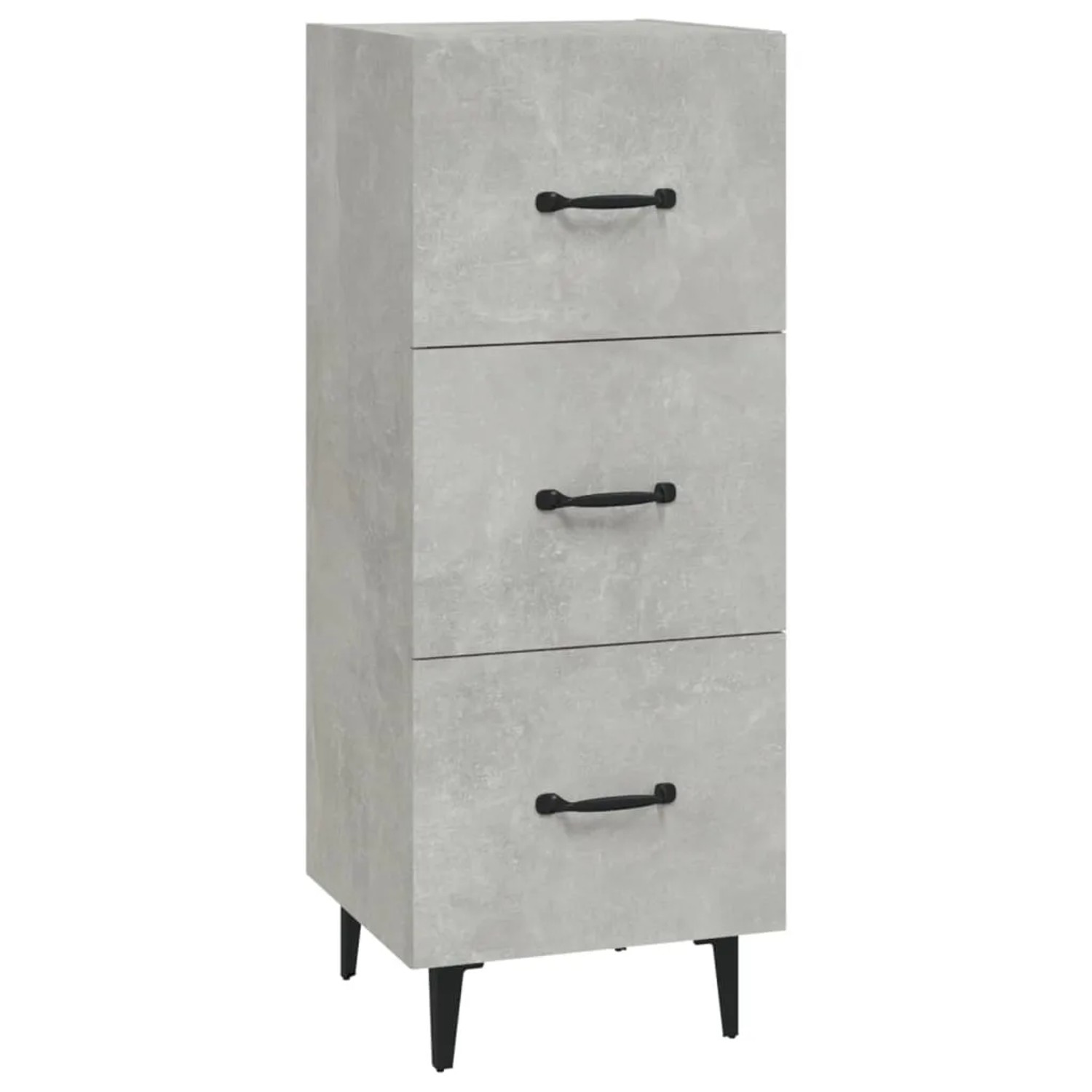 vidaXL Sideboard Betongrau 34,5x34x90 cm Holzwerkstoff 812352