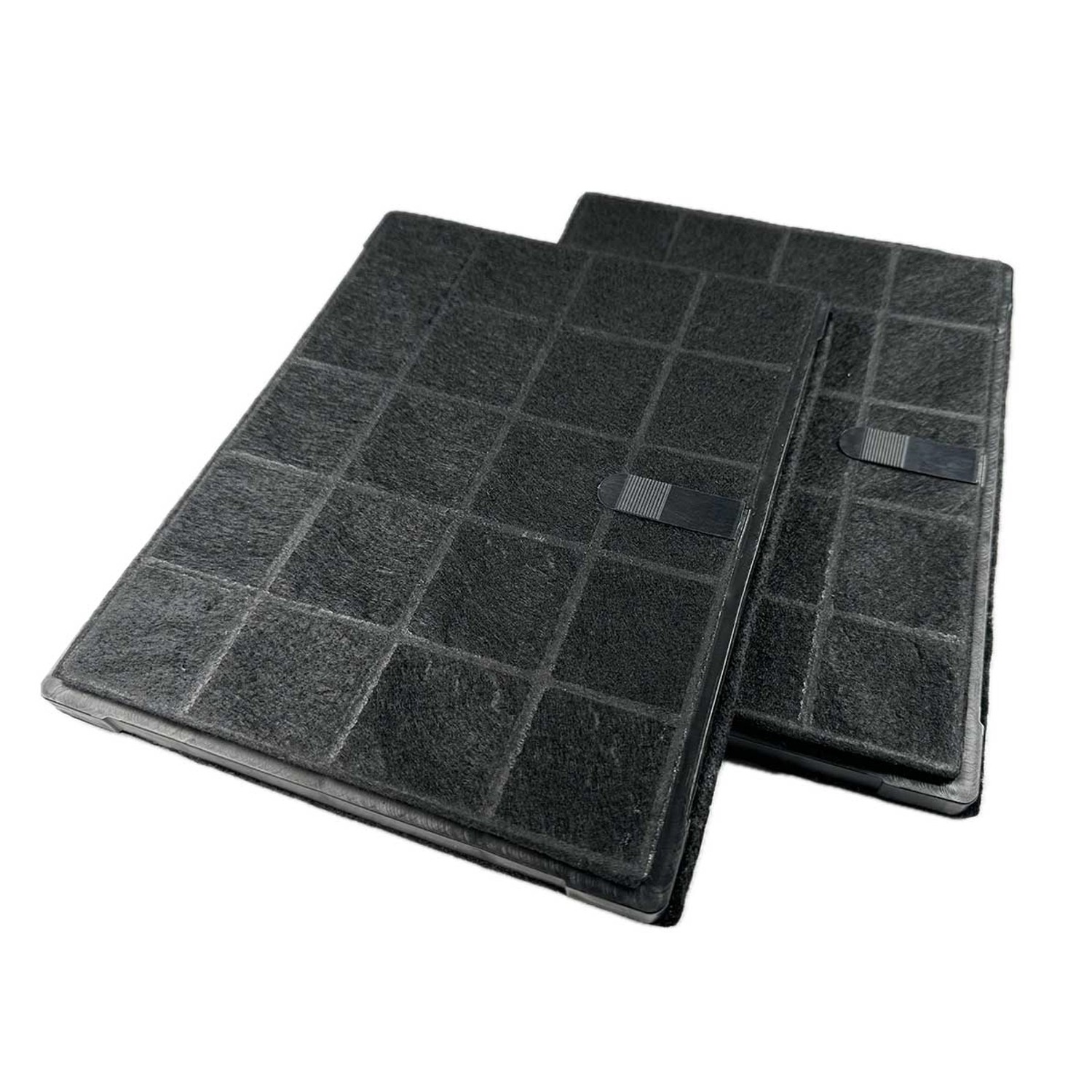 Zwei AIR2GO Aktivkohlefilter für Novy Dunstabzugshauben, Ersatzfilter im 2er-Set.