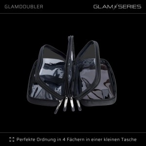 Glamseries Glamdoubler Kosmetiktasche 4 Fächer Kulturtasche Make Up Organizer