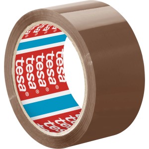 Rolle Tesa Pack Paketband Solid & Strong, braunes Klebeband für sicheres Verpacken.