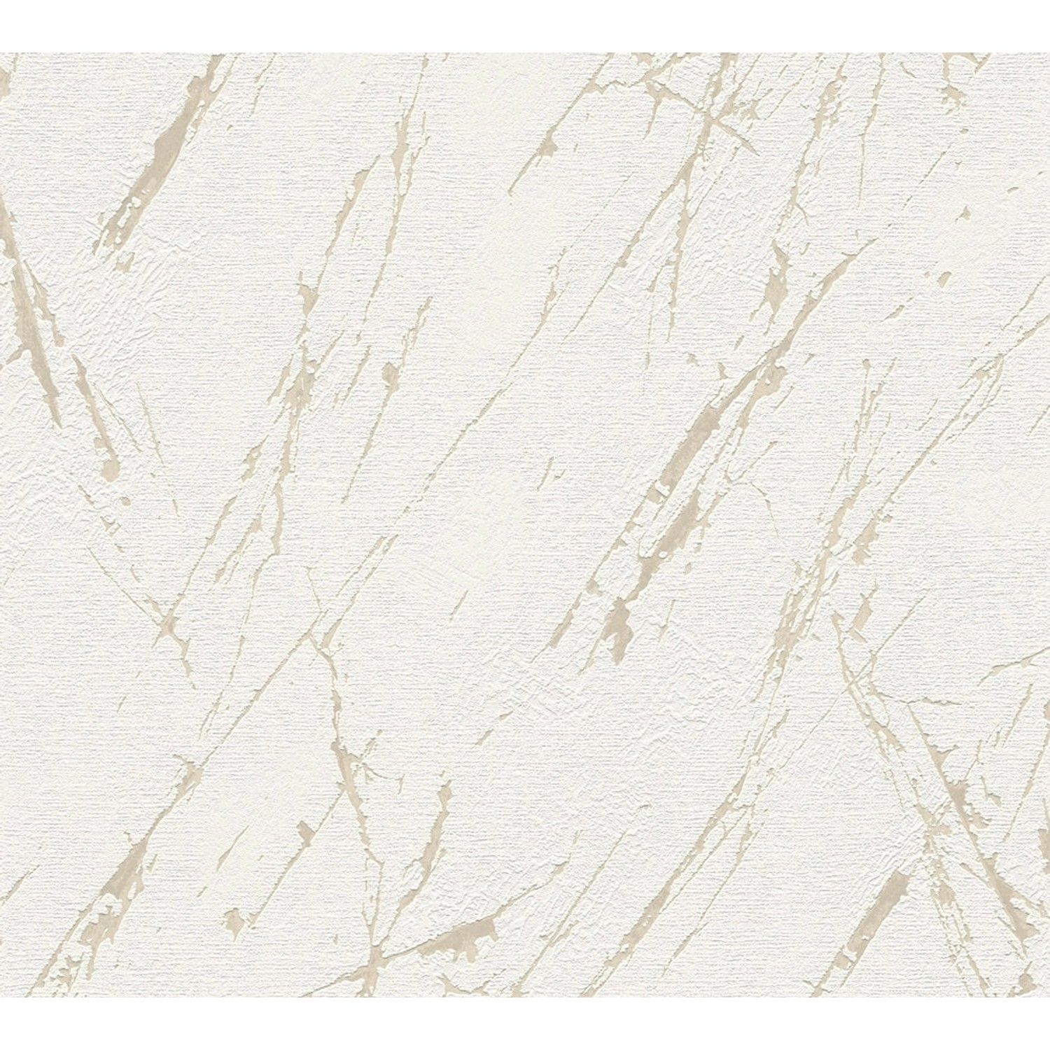 A.S. Création Vliestapete mit Marmoroptik Weiß Metallic 10,05 m x 0,53 m