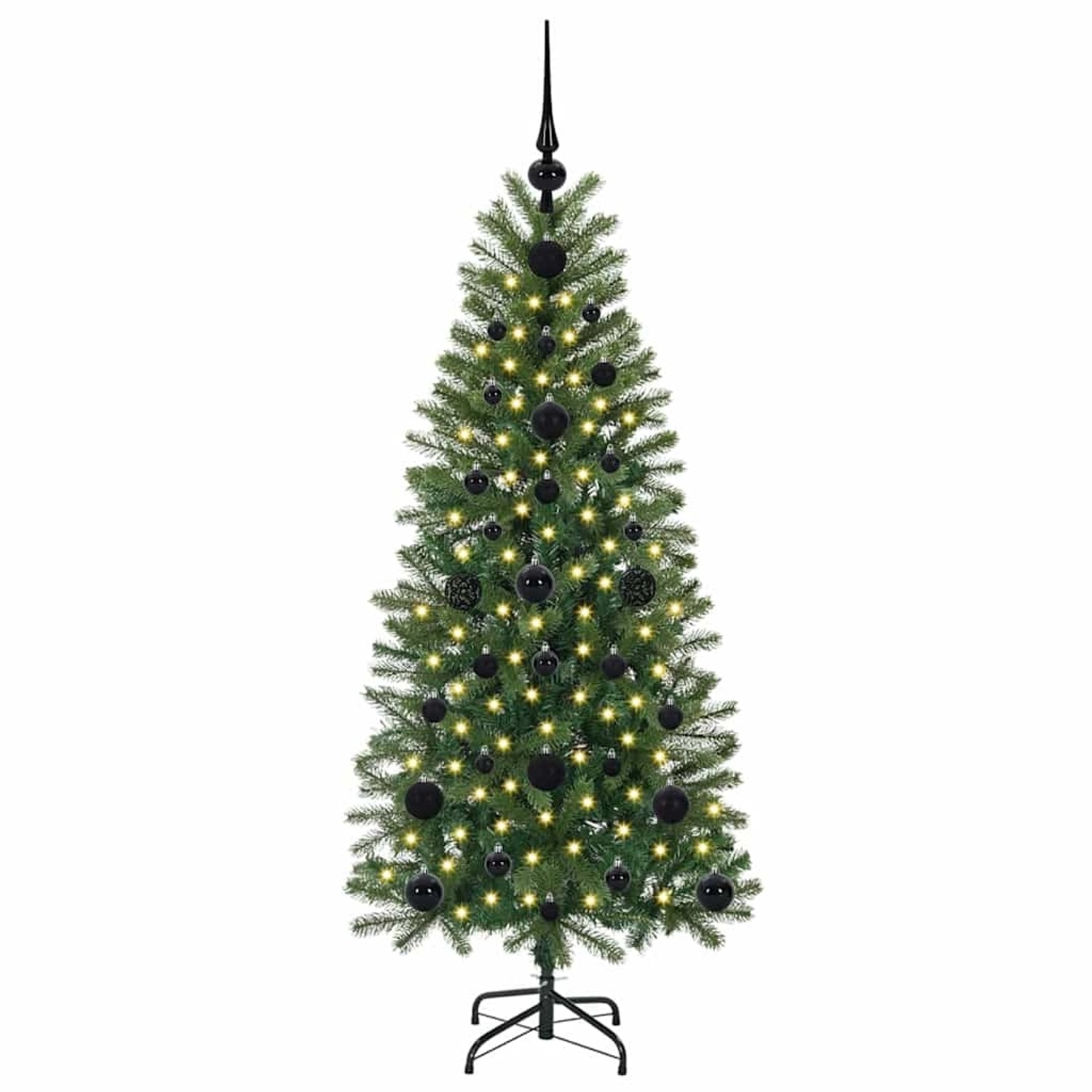 vidaXL Künstlicher Weihnachtsbaum mit 150 LEDs Grün 120 cm PE und PVC 3397329