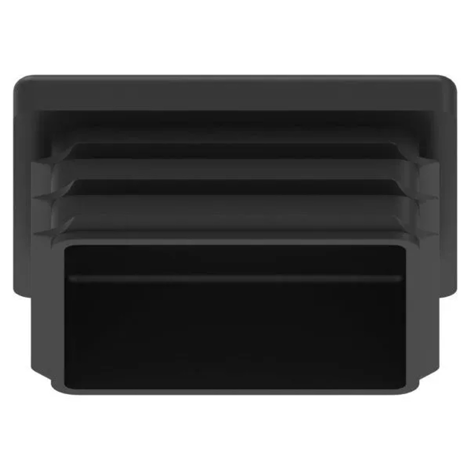 FeNau Einsteckkappe Kunststoff Für Quadratrohr 50x50 mm Schwarz Wandstärke 3,0 mm