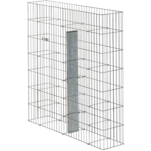 Leere Fertiggabione Pronto 105,5x102,5x23cm aus Metallgitter für Einfassung oder Sichtschutz.