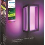 Verpackung der Philips Hue Wandleuchte Impress, schwarzer Rahmen, farbiges Licht.