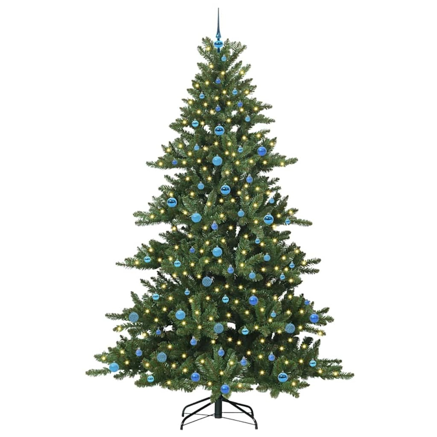 vidaXL Künstlicher Klappbarer Weihnachtsbaum mit 300 LEDs 240 cm PVC 3397699
