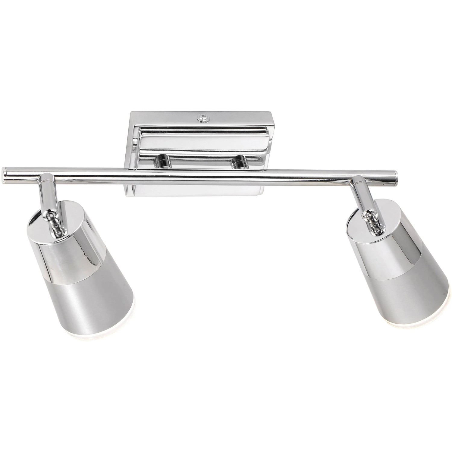 Moderne 2-flammige LED-Deckenleuchte Dalli in Chromoptik von Just Light.