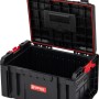 Offener Qbrick System Pro Werkzeugkoffer, 24x45x33cm, schwarz mit roter Dichtung.