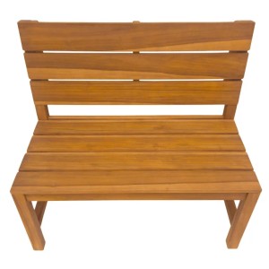 Gartenbank Lewes aus Teakholz, 100 cm, ohne Armlehnen. Robuste Holzbank für Garten und Terrasse.