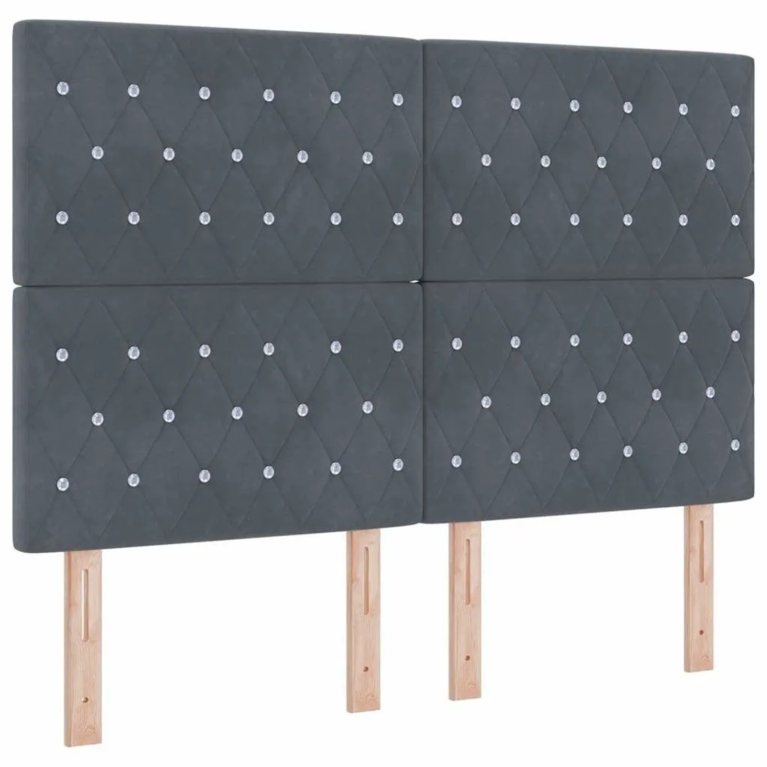 vidaXL Kopfteil mit Kopfteil Dunkelgrau 144 cm Kunstleder 3337759