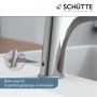 Schütt Waschtischarmatur Boston Chrom, Nahaufnahme. Elegante Badarmatur mit schwenkbarem Auslauf.