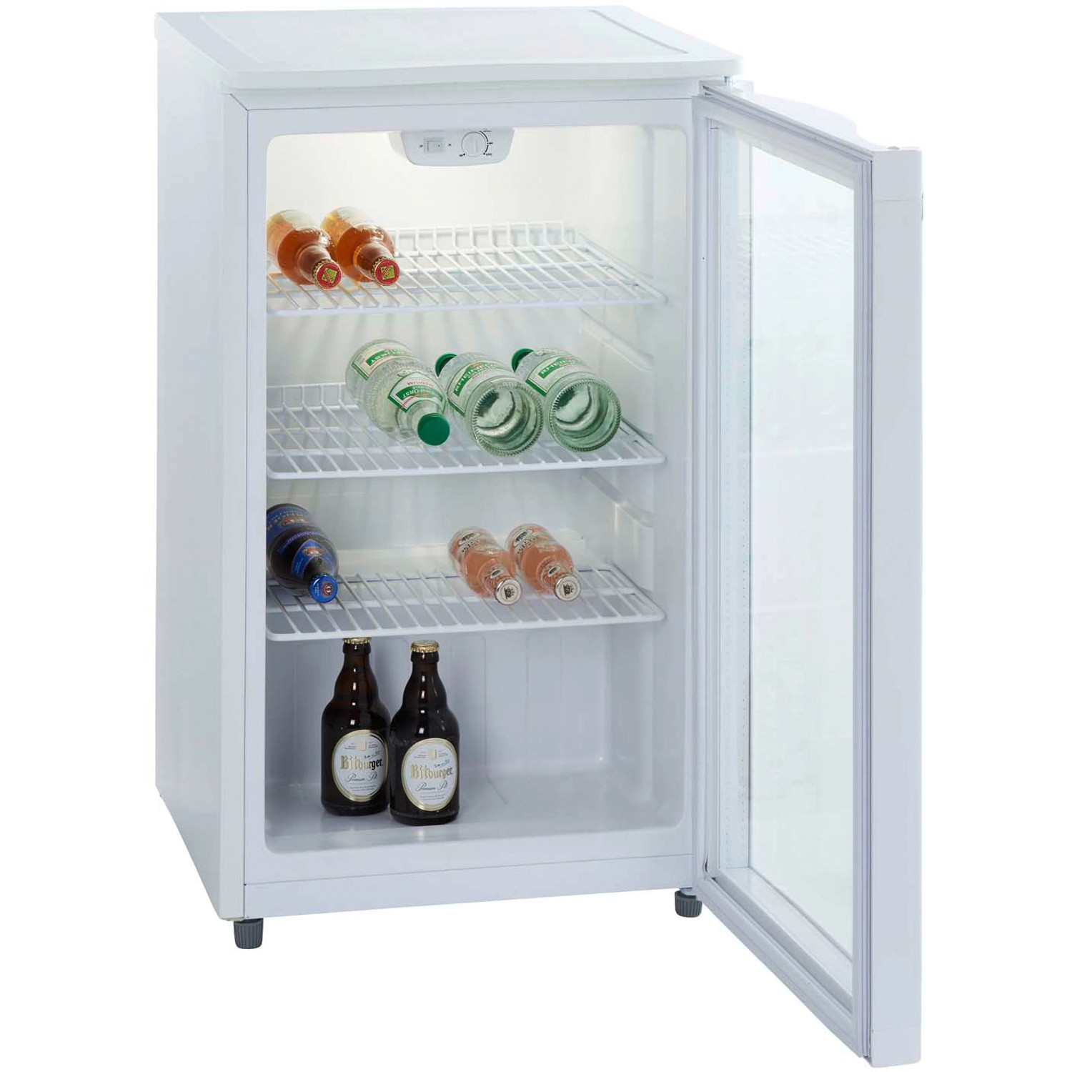 PKM Glastür-Kühlschrank GKS102 Weiß EEK: F kaufen bei OBI