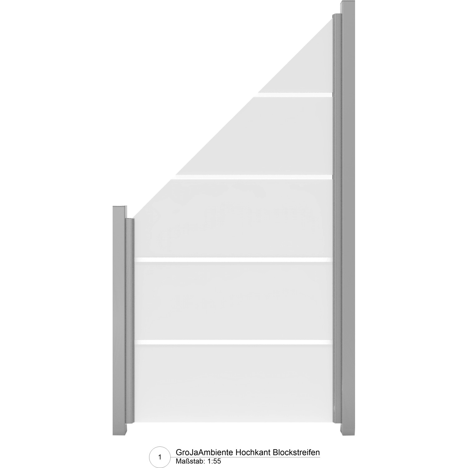 GroJa Ambiente Schräg rechts Blockstreifen 90 cm x 180/90 cm x 0,8 cm günstig online kaufen