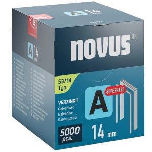 Novus Feindrahtklammern A 53, 14 mm, 5000 Stück, verzinkt, für Tacker.