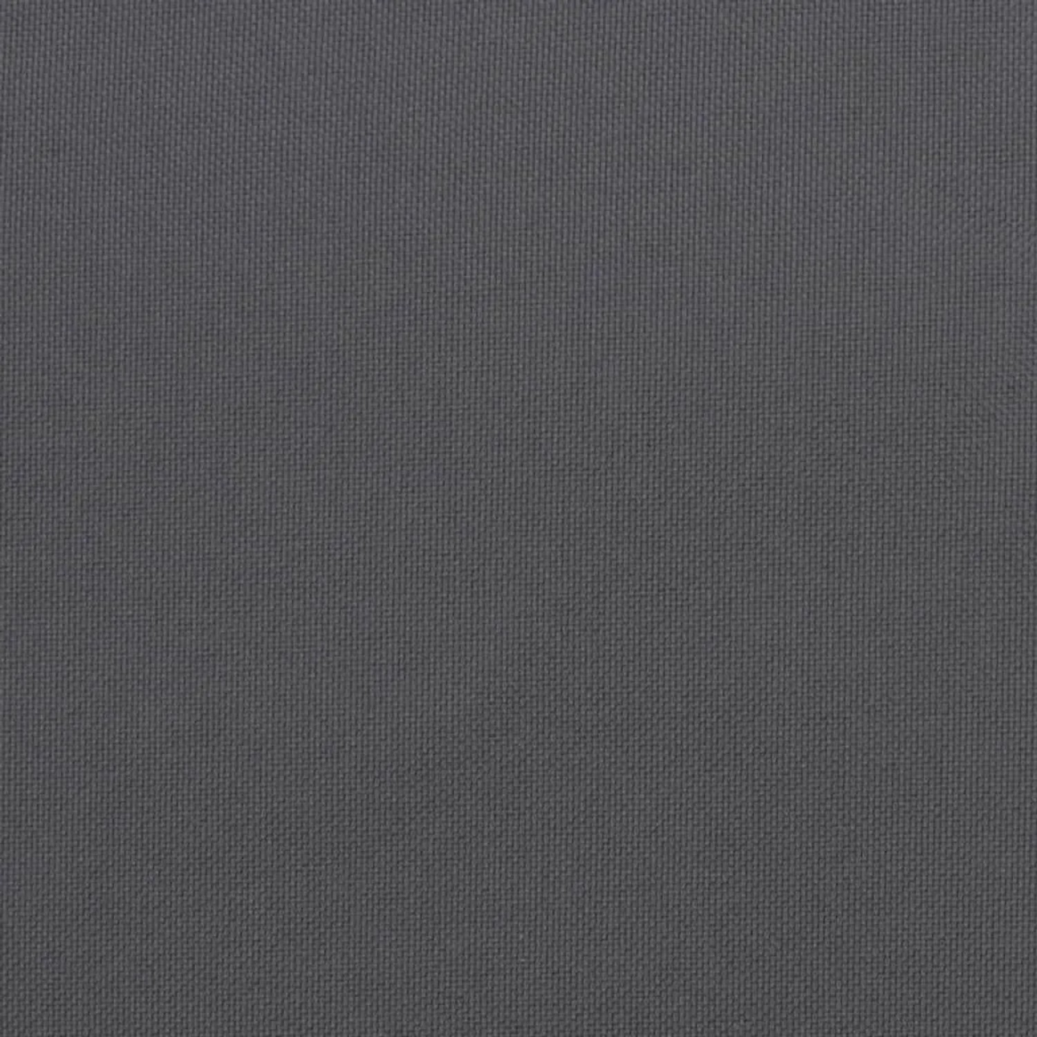 Nahaufnahme von anthrazitfarbenem Stoff für vidaXL Palettenkissen. Dichte Webstruktur, ideal für Sitzkissen & Gartenauflagen.