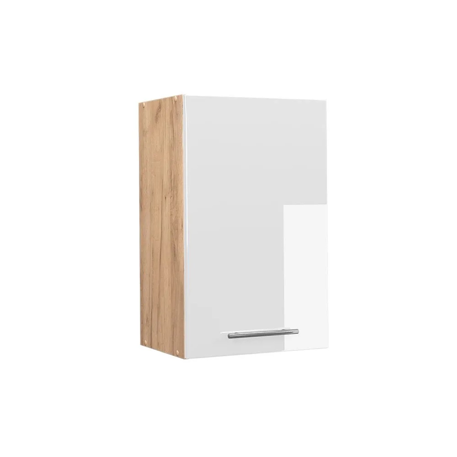 Vicco Hängeschrank Fame-Line Hängender Küchenschrank Weiß Hochglanz Goldkraft Eiche 45 cm