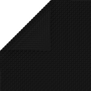Schwarze furnicato Poolabdeckung 450x220 cm aus PE-Material mit Luftpolstern.
