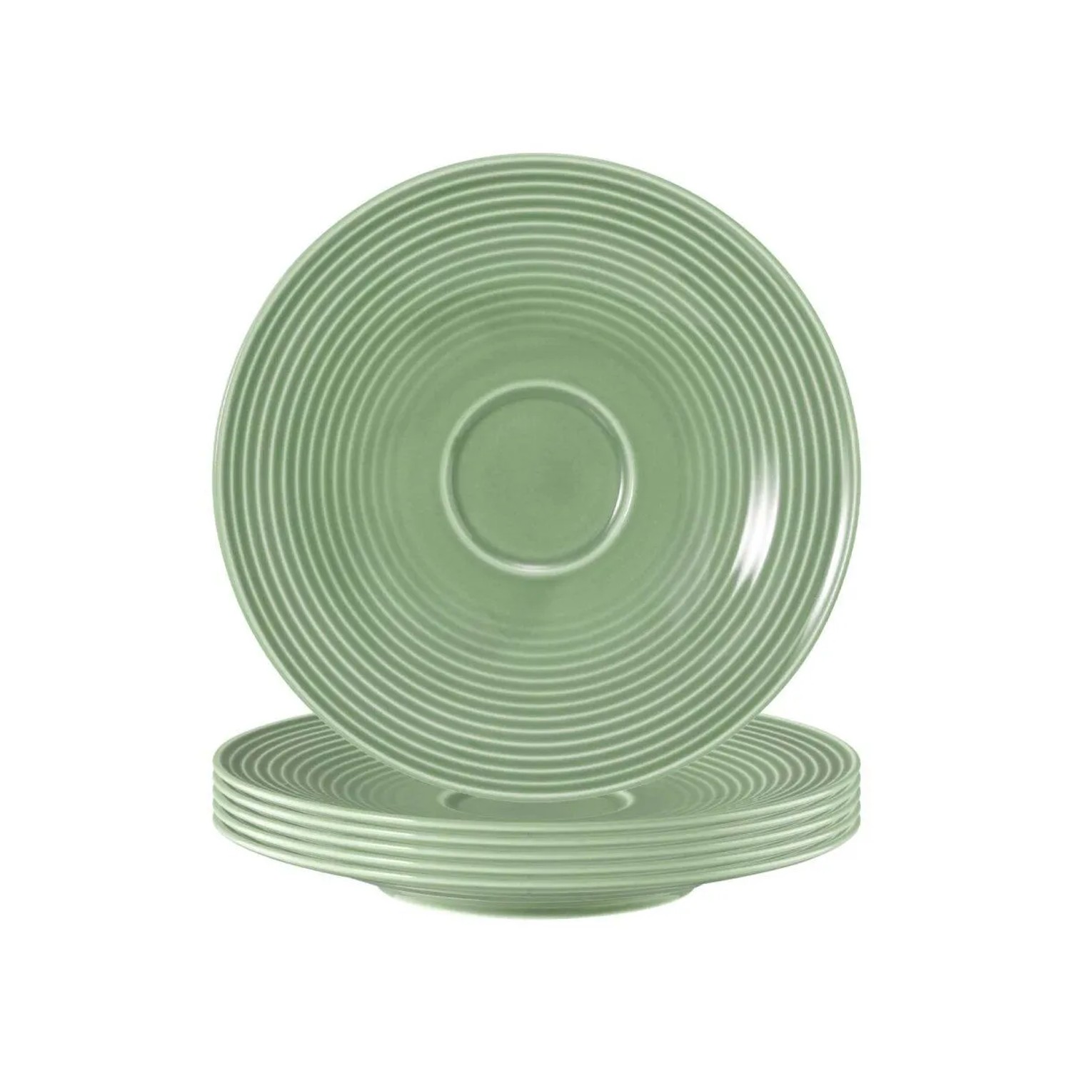 Seltmann Weiden Beat Color Glaze Untertasse 16,7 cm 6er Set Salbeigrün