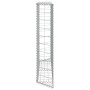 furnicato Gabionen-Hochbeet in Trapezform, verzinkter Stahl, 150x20x100 cm.