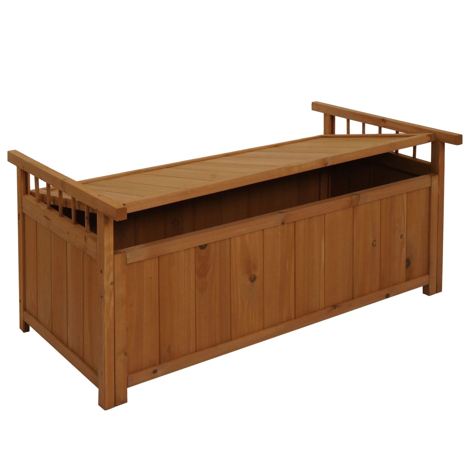 MCW Aufbewahrungstruhe O13 Auflagenbox Tanne Holz MVG 53x108x60cm Natur