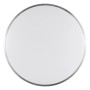 Weiße LED Deckenleuchte Avalis mit gebürstetem Aluminiumrand, Durchmesser 38 cm.