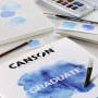 CANSON Graduate Aquarellpapier A4, 20 Blatt, mit Farben, Pinsel und Stiften.
