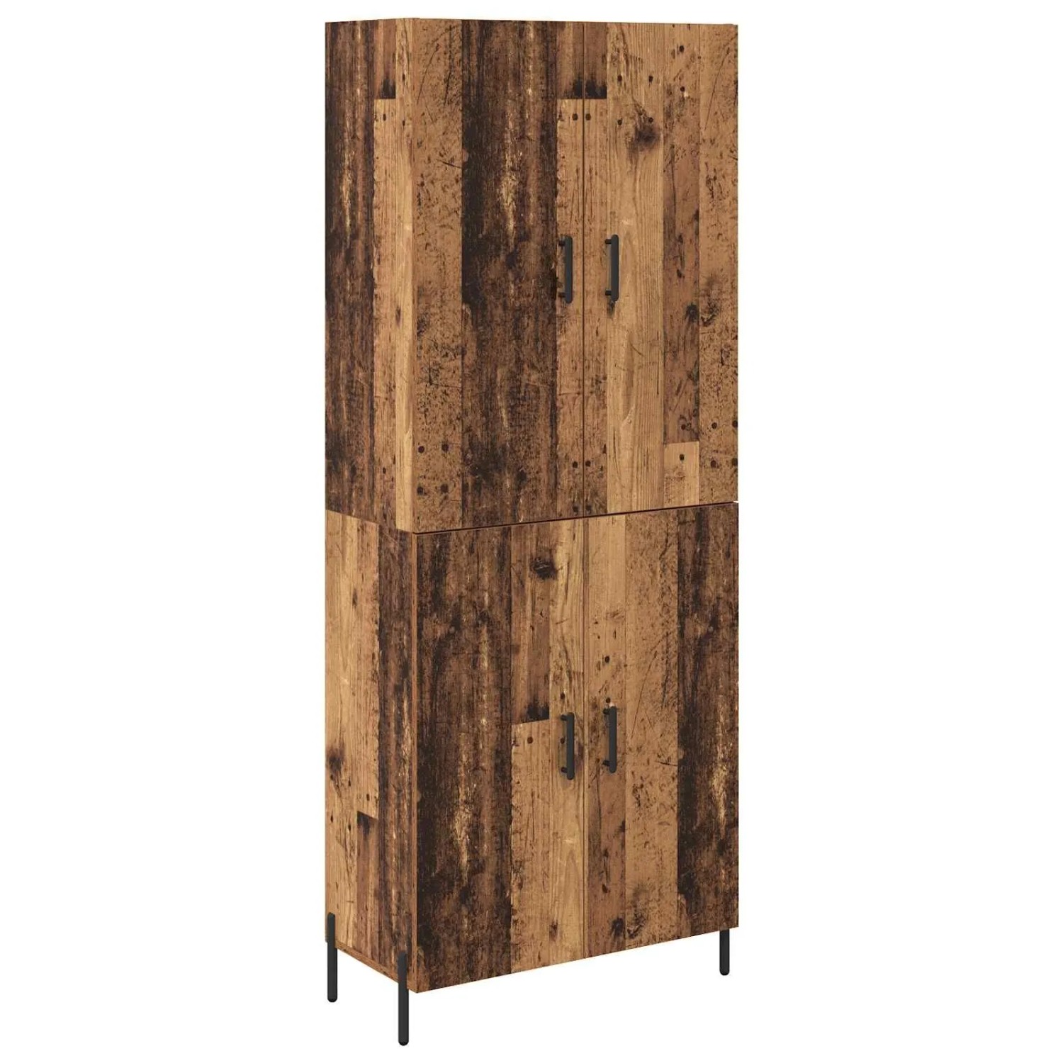 vidaXL Highboard Wandmontiert Altholz 69,5 x 34 x 180 cm Holzwerkstoff 3415 günstig online kaufen