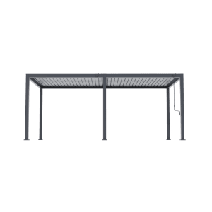 MWH Pergola C+110Series 3x6m Anthrazit. Robuste Aluminium-Pergola mit manuell verstellbaren Lamellen als Sonnenschutz.