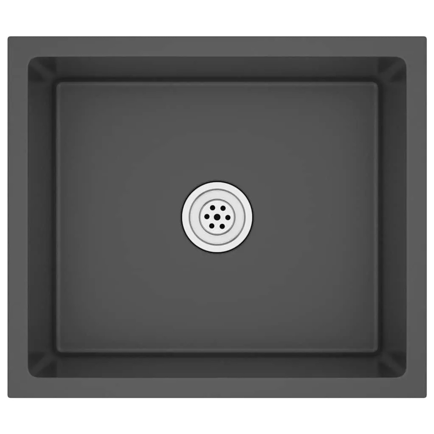 vidaXL Handgemachte Einbauspüle Schwarz Edelstahl 51503