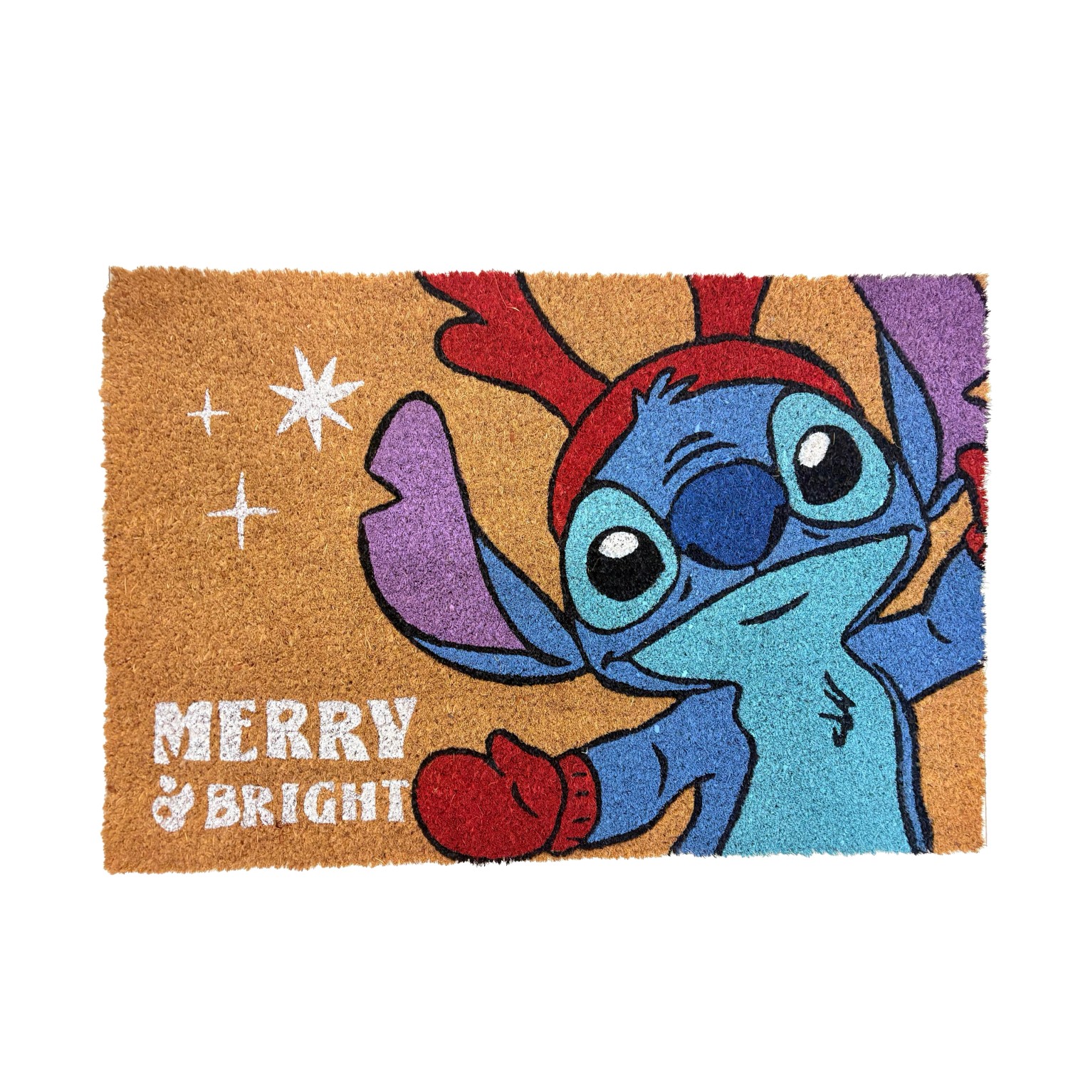 Disney Weihnachts-Fußmatte Stitch Merry & Bright 60 cm günstig online kaufen
