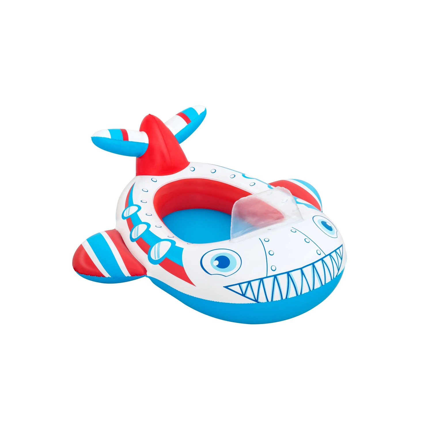 Bestway Kinder-Schlauchboot Lil' Navigator, Flugzeug-Design, rot/weiß/blau, ab 3 Jahren.