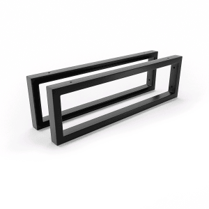 HEVVA Waschtischhalterung RHEIN 15 cm Hoch 50 cm Tief 2er Set Schwarz