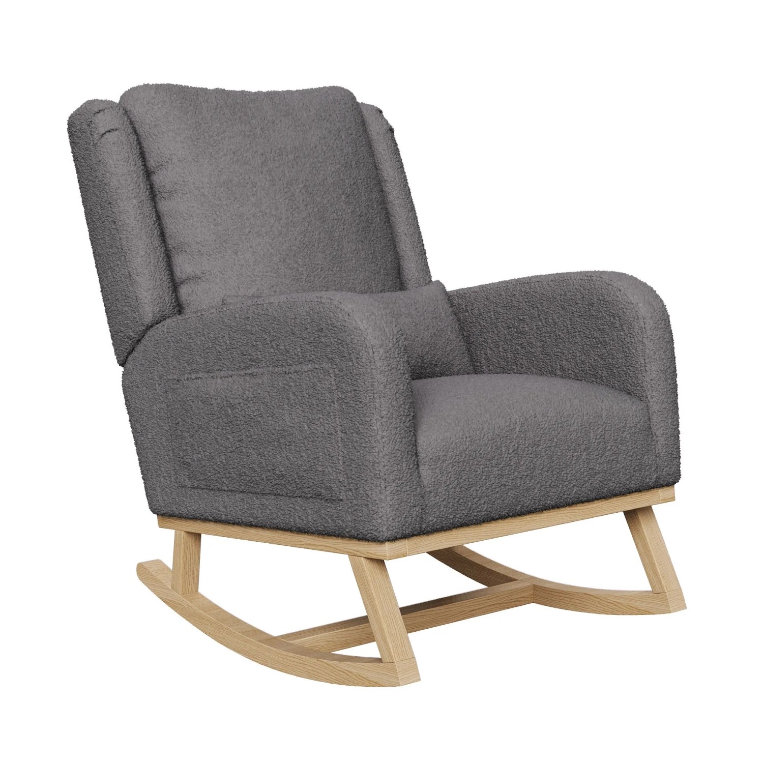 PXloue Schaukelstuhl Polsterstuhl mit Kissen-Relaxsessel mit Armlehne Grau günstig online kaufen