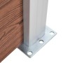 vidaXL Zaunelement Set WPC 699x146 cm Braun 3070453_8