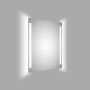 Quadratischer DSK LED-Lichtspiegel Silver Conde Light 80x60 cm mit seitlicher Beleuchtung.