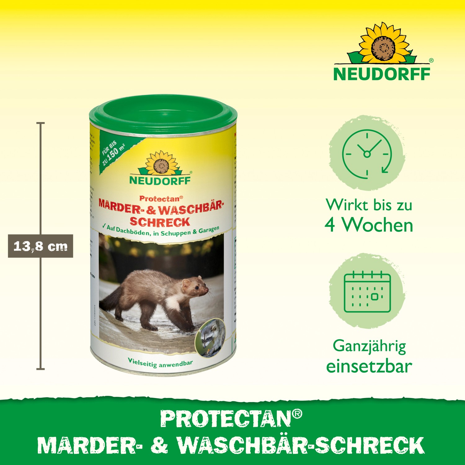 Neudorff Marder- und Waschbär-Schreck 300g Dose. Fernhaltemittel gegen Marder und Waschbären.