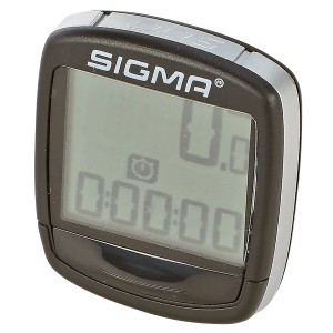 Sigma Sport Fahrradcomputer 500: Digitaler Tacho mit Anzeige für Geschwindigkeit, Strecke und Zeit.