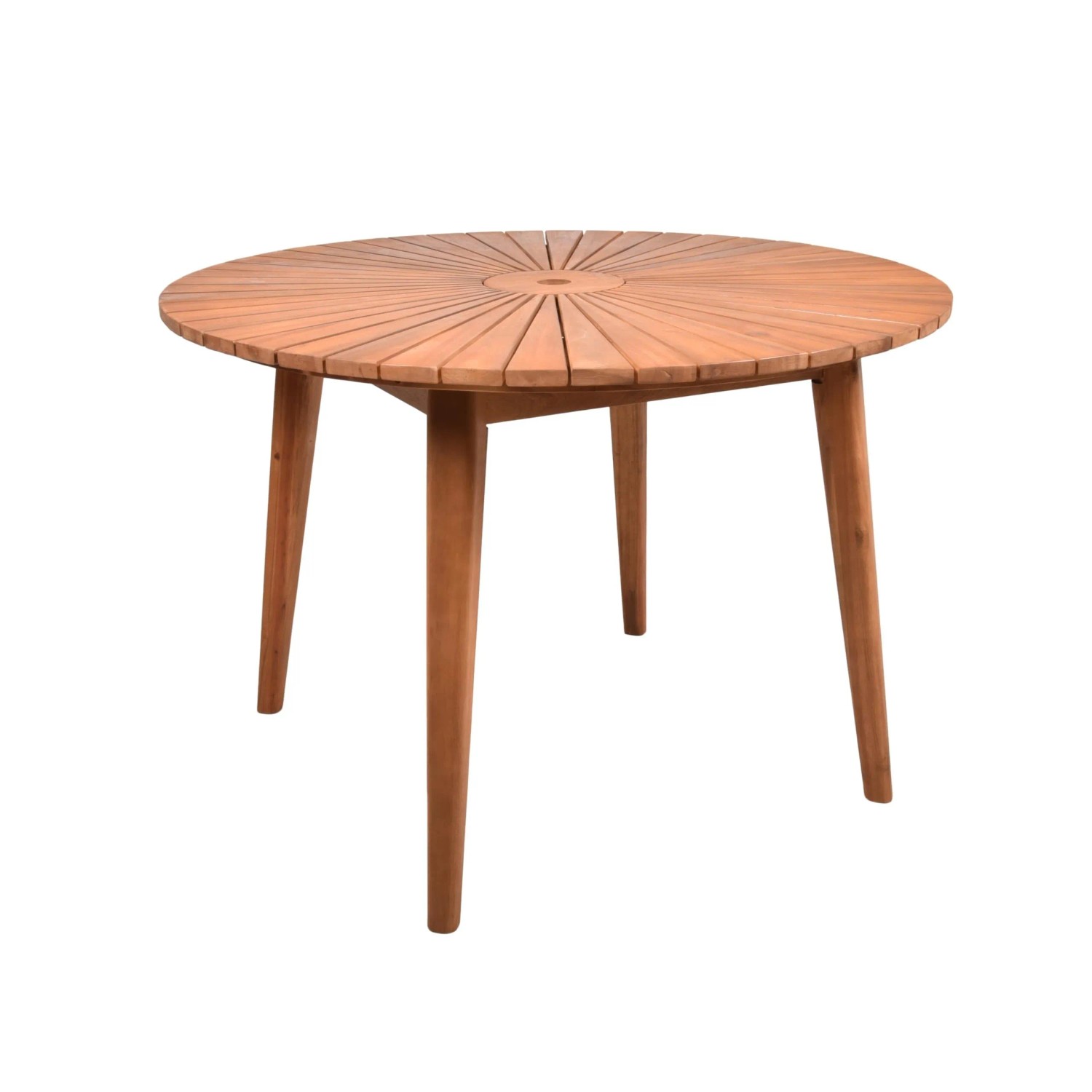 DELUKE Gartentisch DOROTY Akazie Braun 110x110x75cm Terrassentisch Wetterfest Outdoor Tisch
