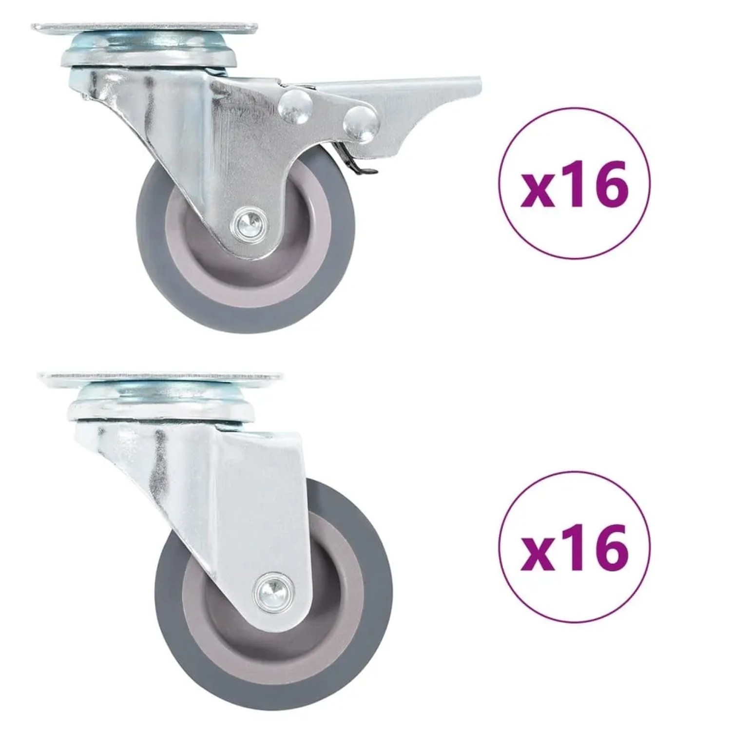 vidaXL 32 Stk Lenkrollen 50 mm 277915