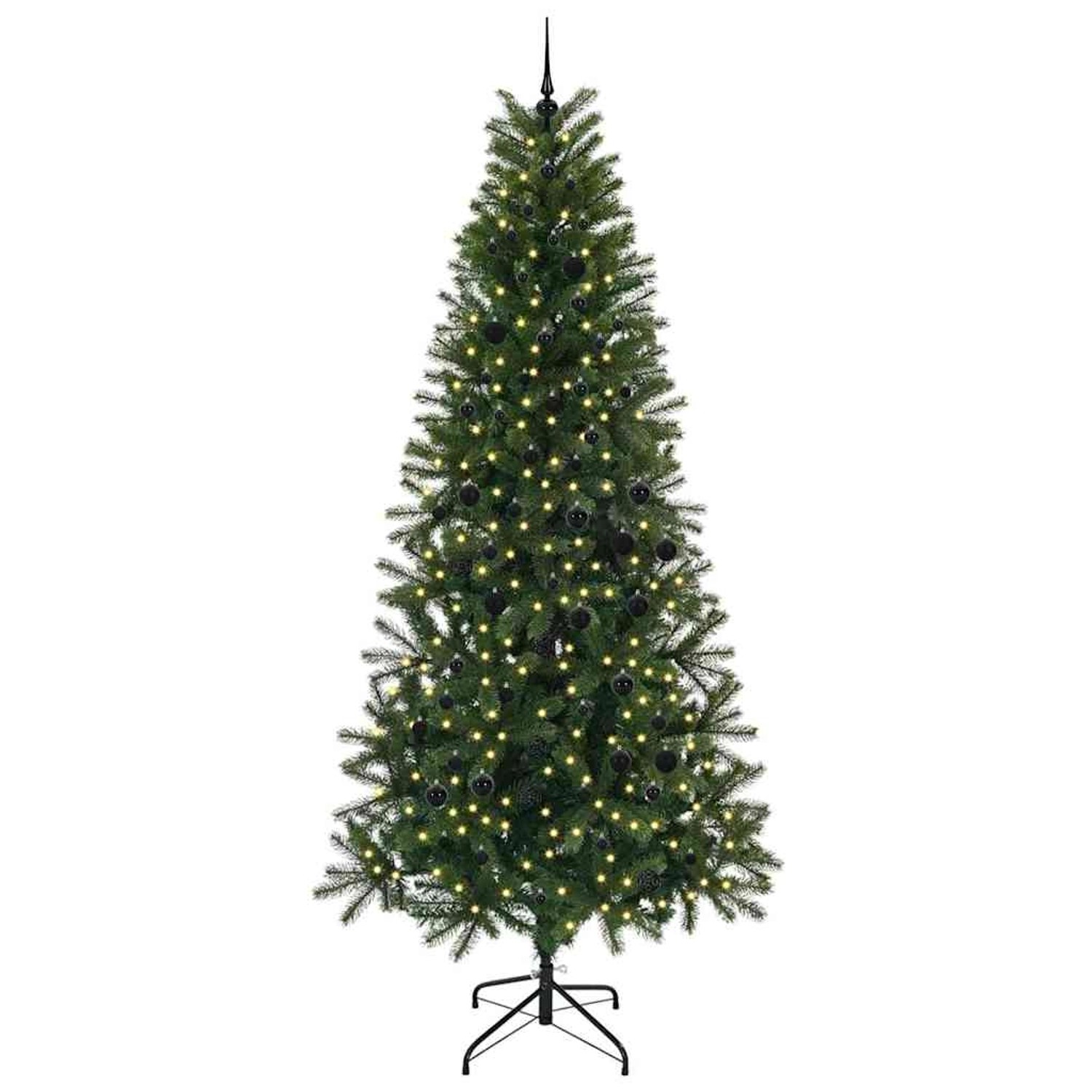 vidaXL Künstlicher Weihnachtsbaum mit 300 LEDs Grün 240 cm PE und PVC 3397381