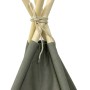 Detailaufnahme: Graues Sunny Alba Tipi Zelt mit Holzstäben und Schnur. Ideal für Spiel & Spaß.