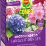 Compo Rhododendron Langzeit-Dünger 850g Packung mit Blüten-Motiven für Rhododendren, Hortensien und Azaleen.